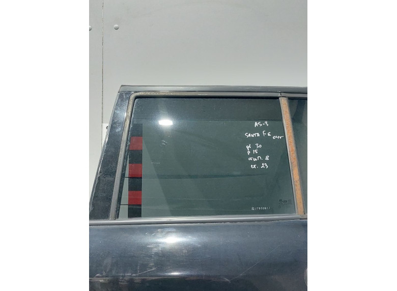 Стекло двери задней левой к Hyundai Santa Fe, 2004г.