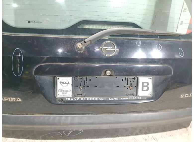 Накладка подсветки номера к Opel Zafira, 2003г.