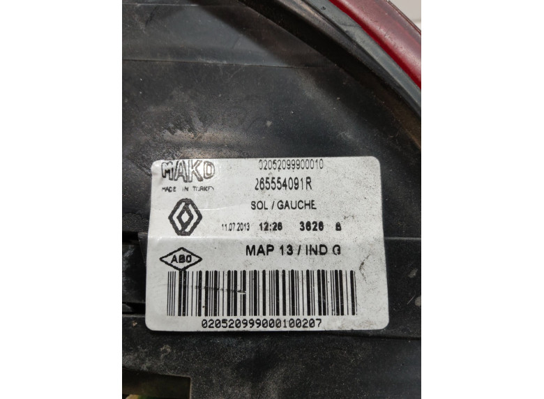 Фонарь задний левый к Renault Clio, 2013г.