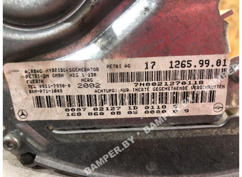 Подушка безопасности пассажира к Mercedes A W168, 2002г.