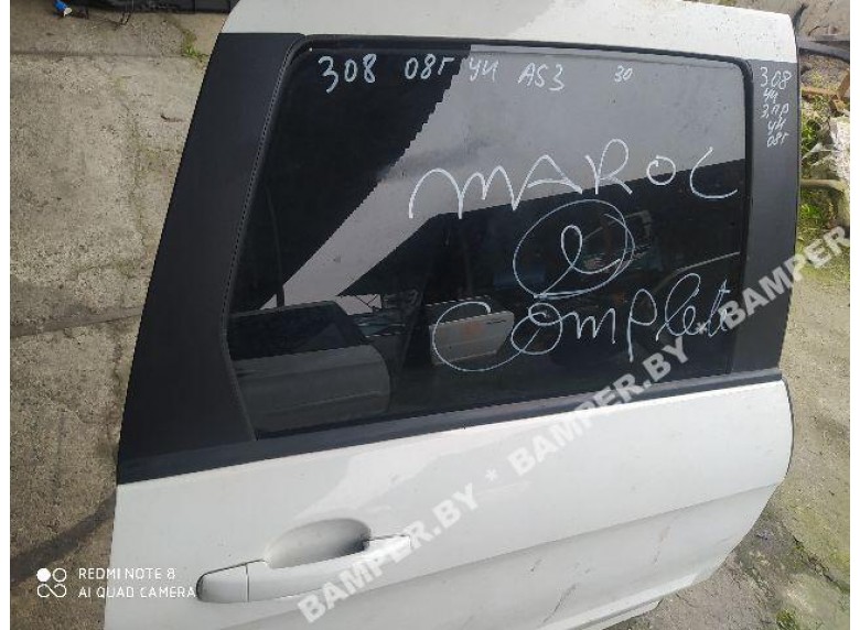 Стекло двери задней правой к Peugeot 308