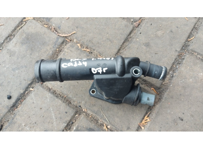 Фланец (тройник) системы охлаждения к Volkswagen Caddy, 2008г.